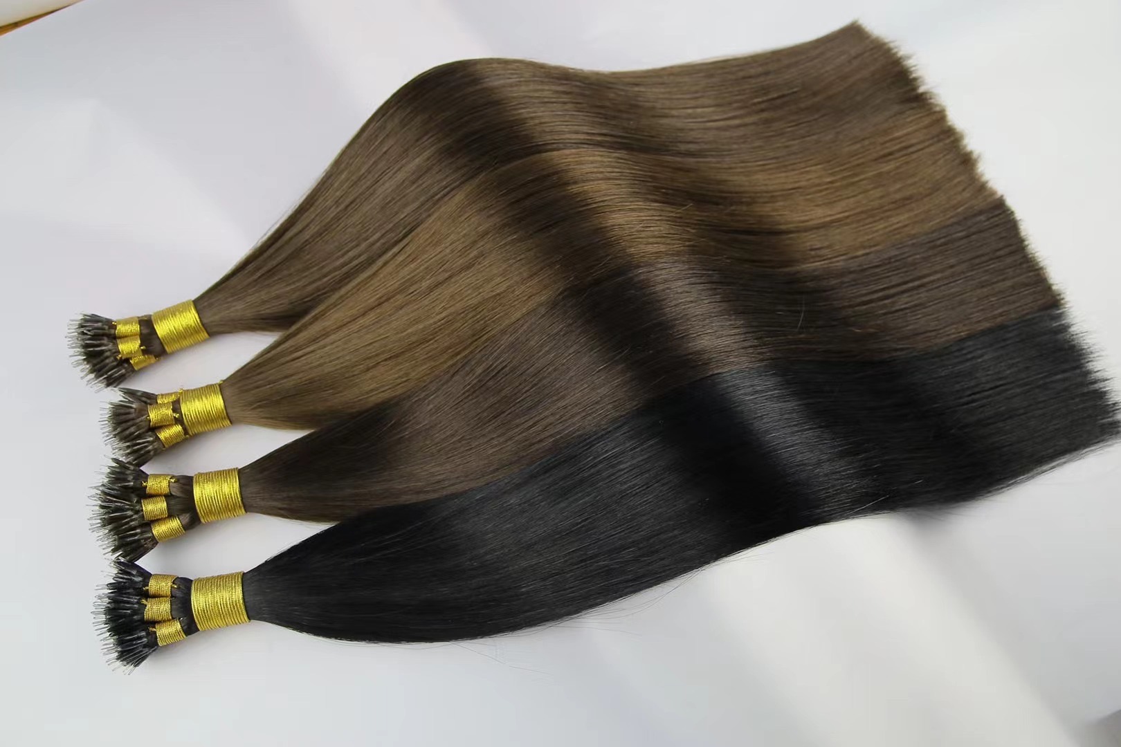 Wholesale thick end nano human hair extensions high quality QM272